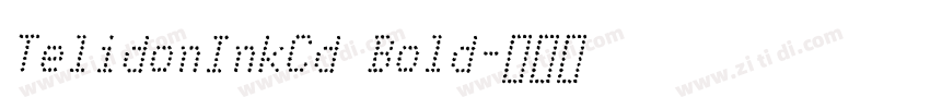 TelidonInkCd Bold字体转换